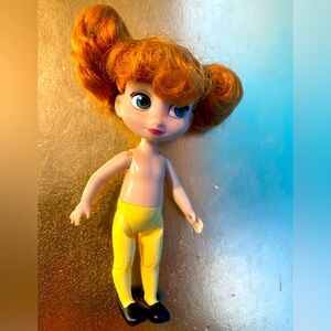 Disney Animators Frozen Anna Mini Nude To Dress Dolls With Orange/Red Hair 5”